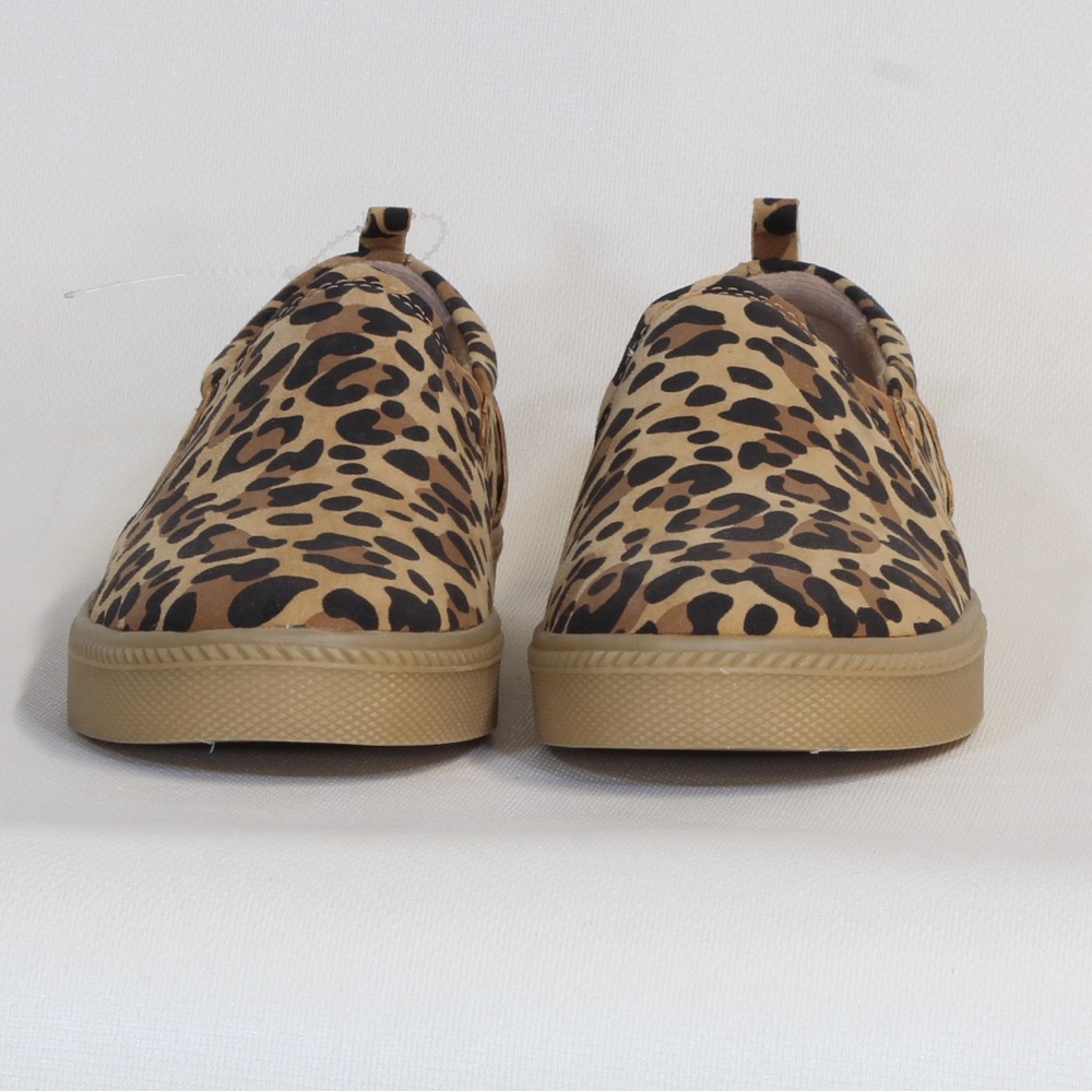 Earth Origins Tan & Black Zeni Zelle Wide Leopard Animal Print Slip-On Sneakers - Picture 3 of 10
